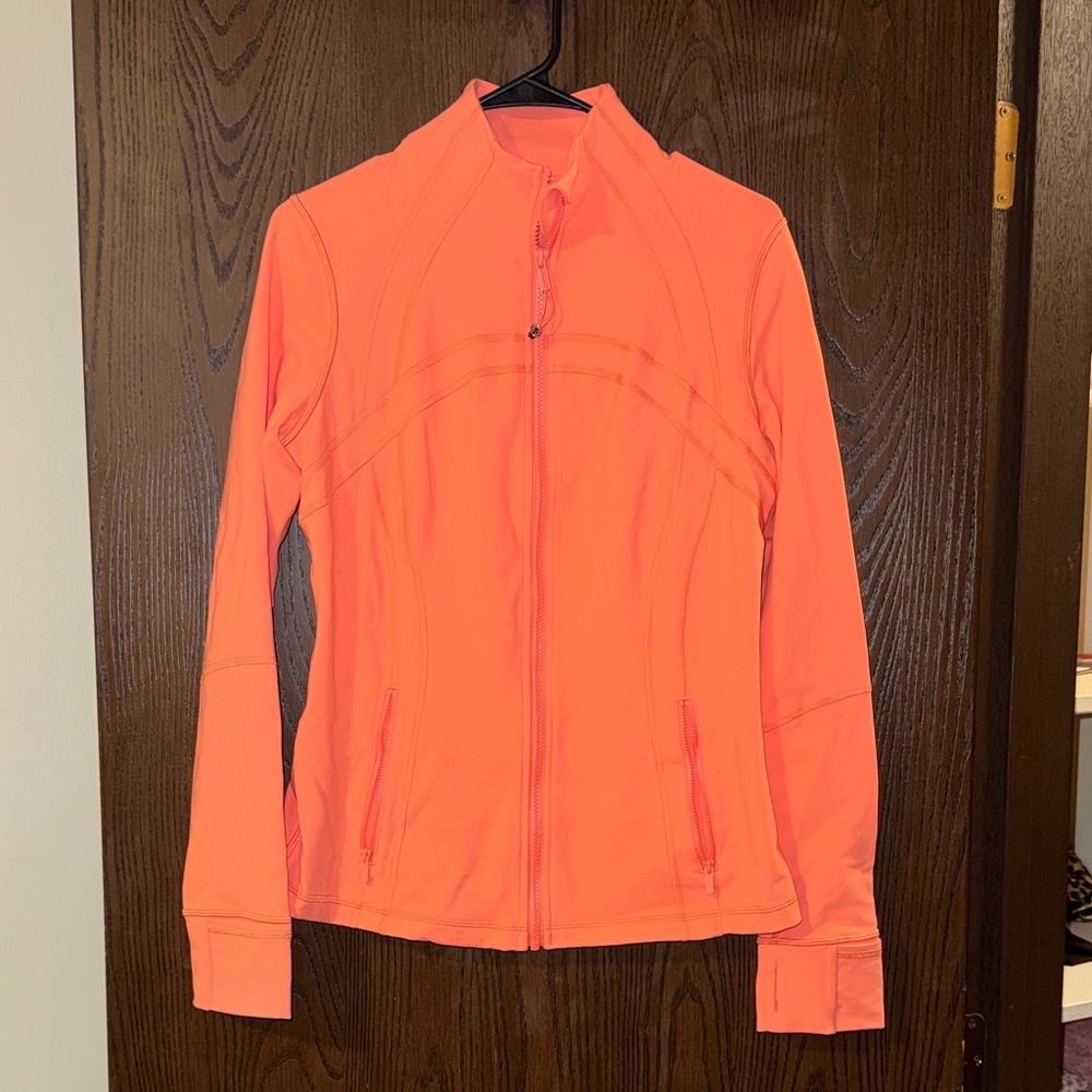lululemon athletica Neon Coral Full-Zip Jacket